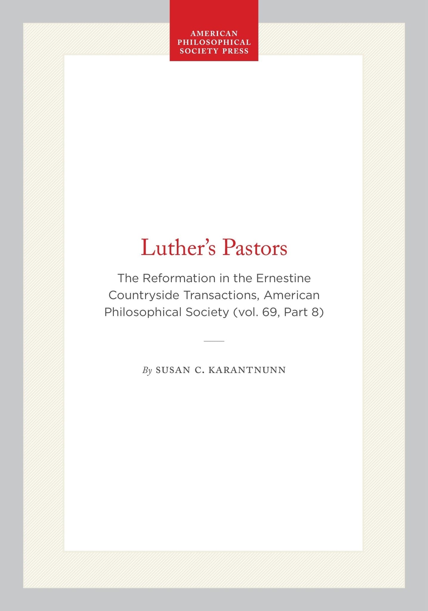 Cover image for Luther’s Pastors ISBN 9798893982718